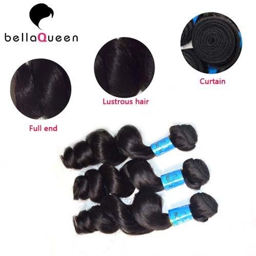 Cheveux brésiliens noirs naturels de Remy de Vierge 10 pouces - 30 pouces de 6A desserrent la vague
