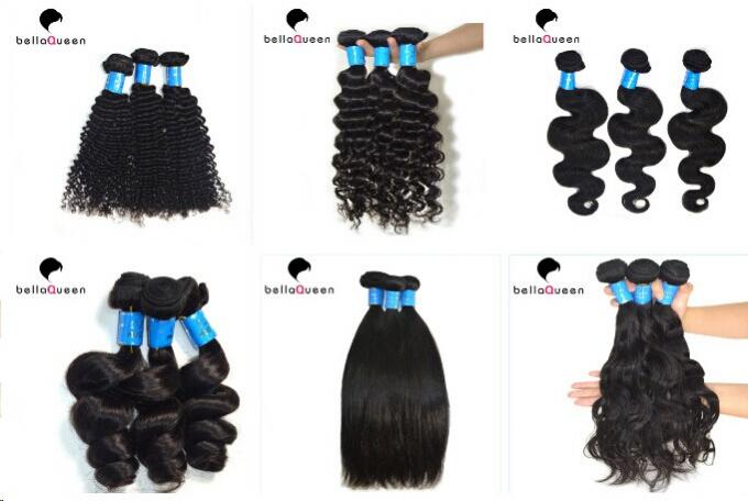 Cheveux brésiliens noirs naturels de Remy de Vierge 10 pouces - 30 pouces de 6A desserrent la vague