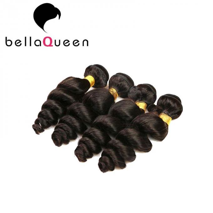 cheveux lâches vierges noirs naturels 10" de vague de cheveux de 6A Remy - 30" pour la beauté fonctionne