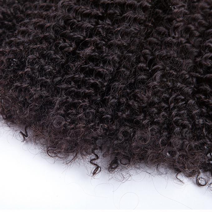 La beauté fonctionne les prolongements mongols 10inch - 30 pouces de cheveux bouclés de couleur naturelle