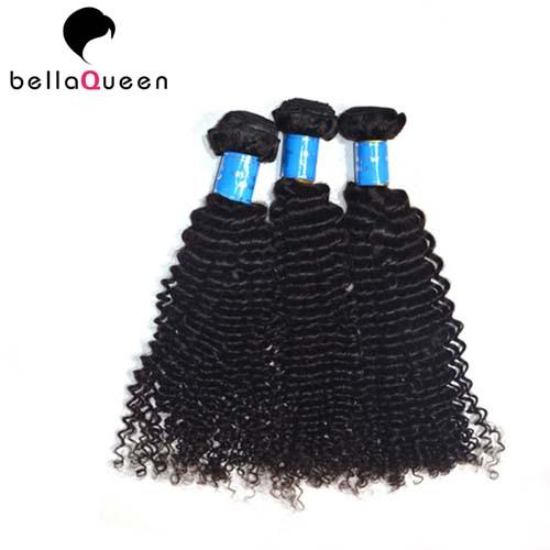 Évaluez les cheveux brésiliens de la Vierge 7A, cheveux bouclés noirs naturels d'armure