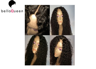 Chine Perruques brésiliennes noires naturelles de dentelle de cheveux de femmes bouclées Sans embrouillement fournisseur