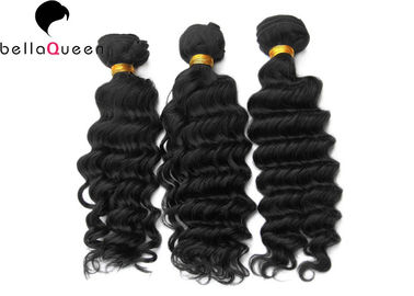 Chine Cheveux brésiliens de Vierge, trame profonde noire naturelle de cheveux de vague de 100 grammes fournisseur