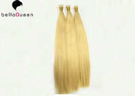 Chine Prolongements plats blonds d&#039;or durables de cheveux du bout 613# avec la pleine fin société