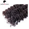 Extension brésilienne de cheveux de Vierge de vague profonde noire naturelle pour des femmes fournisseur