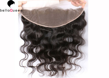 Tissage naturel de cheveux noirs de cheveux de vague de corps de la catégorie 7A de perruques malaisiennes de dentelle