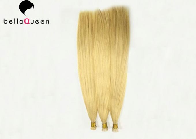 Prolongements plats blonds d'or durables de cheveux du bout 613# avec la pleine fin